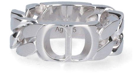 dior cd ring silver